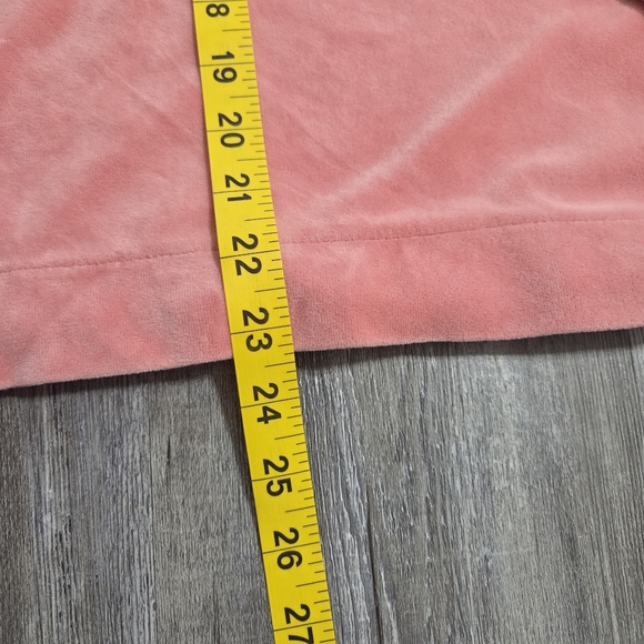 Adidas Womens Velour Hoodie Pullover Ruffle Sweatshirt in Hazy Rose, Size XL - Picture 9 of 9
